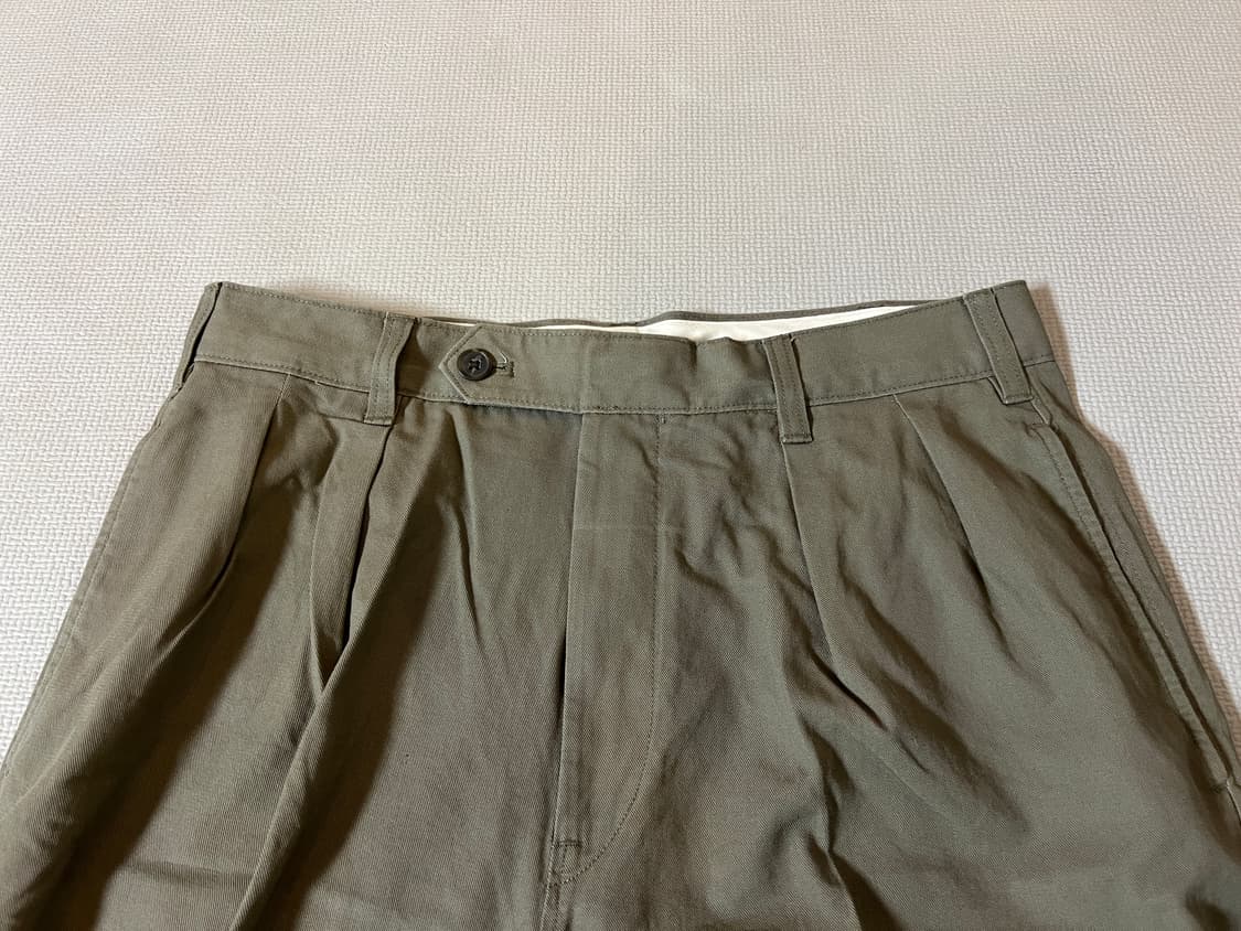 무료배송 - 1회착용 유니클로 U 투턱 와이드팬츠(올리브) 36 상품이미지2