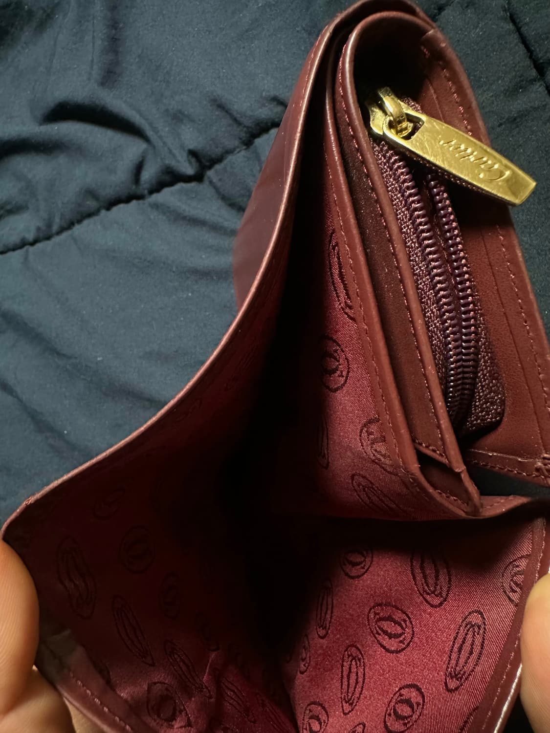 까르띠에 중지갑 버건디 상품이미지7