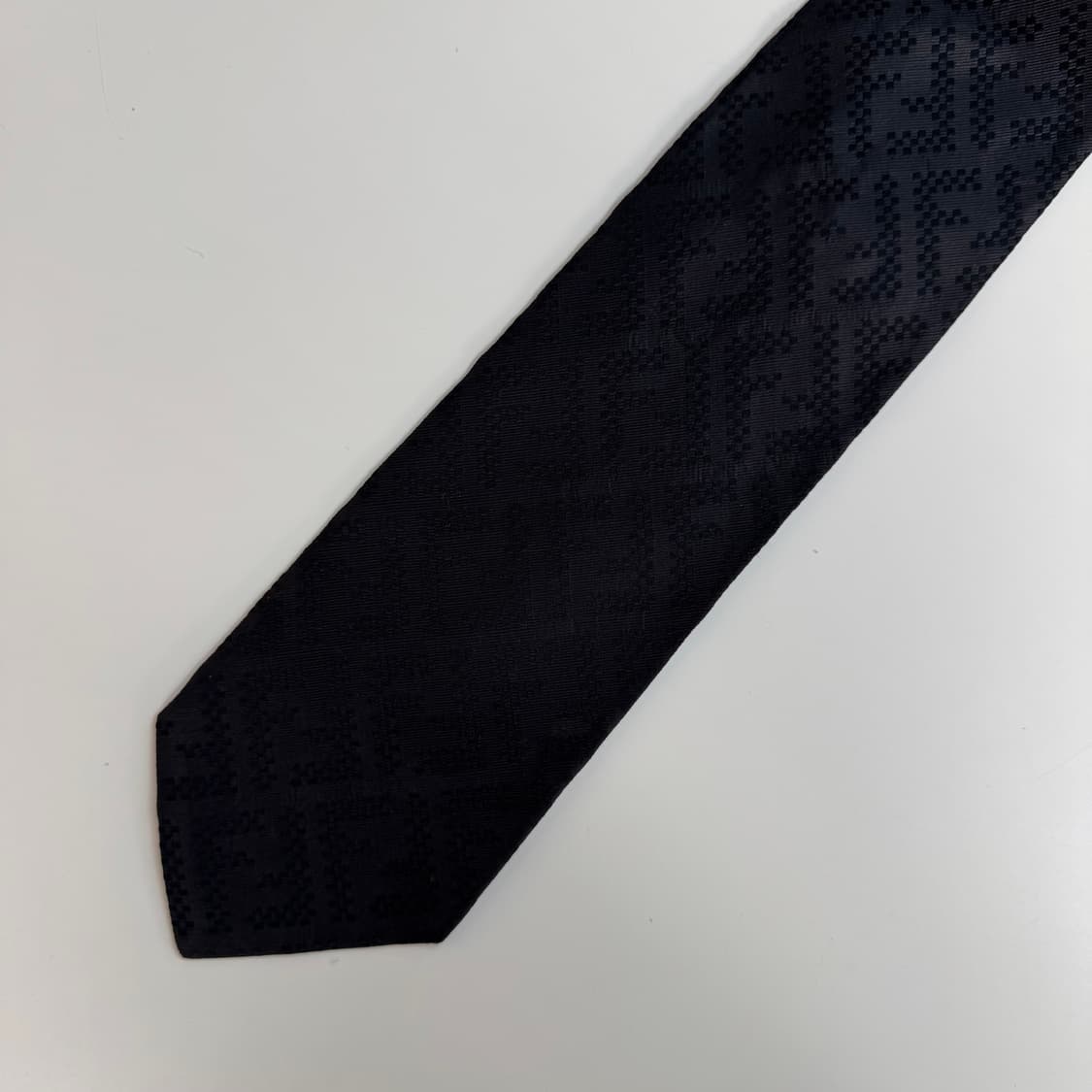 펜디 (FENDI) 블랙 FF모노그램 정품 명품 넥타이 상품이미지5