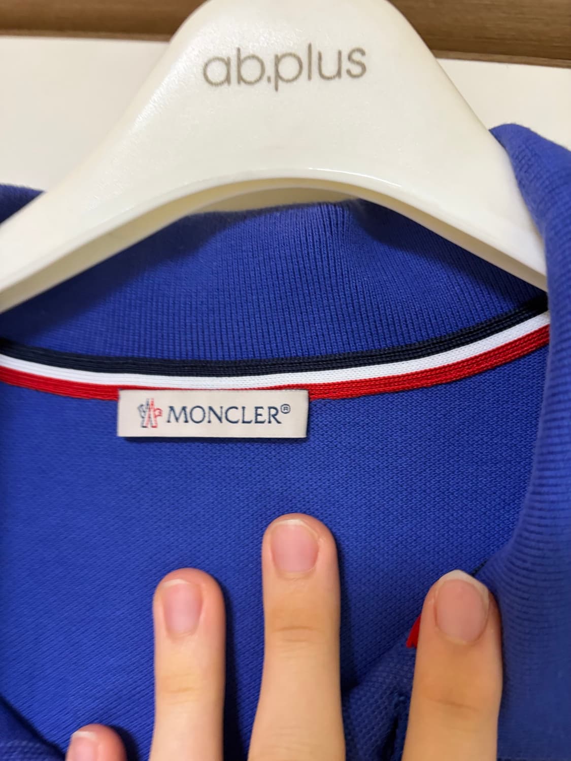 [M]몽클레어 반팔 카라티 블루 상품이미지4