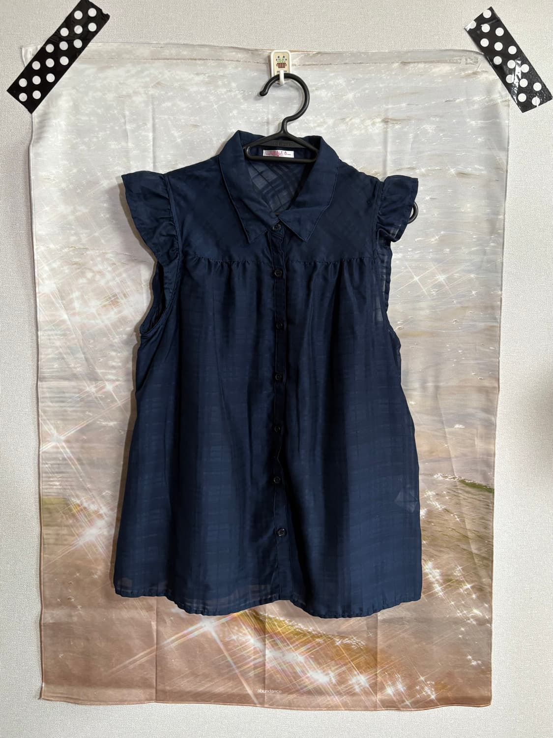 check frill blouse 상품이미지1