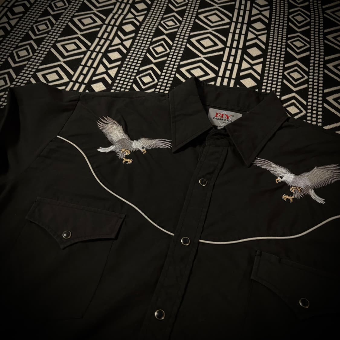 00s Ely Diamond Eagle Western Shirt  상품이미지5