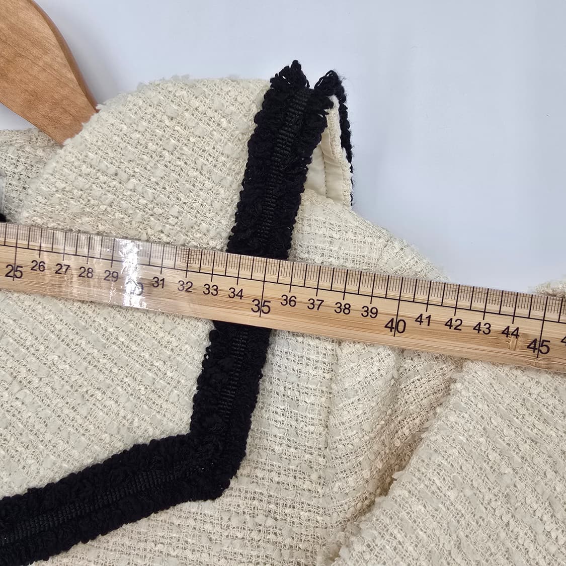 Courgette 아이보리 트위드 세일러 카라 자켓 상품이미지6