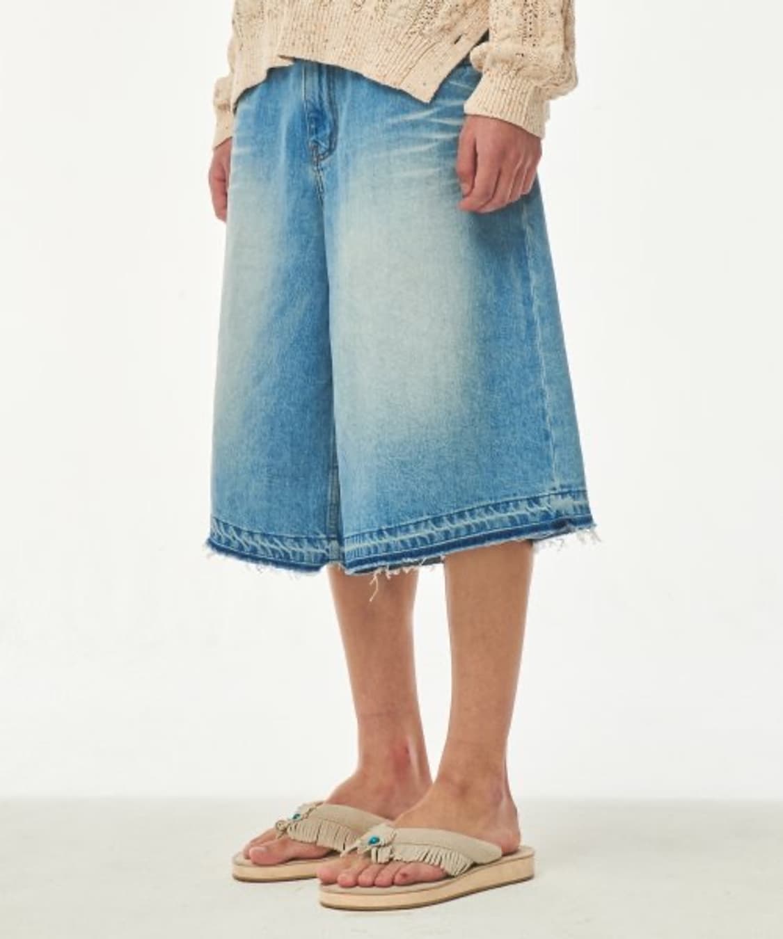 세터 가봉 데님 버뮤다 라이트블루 / M 상품이미지2