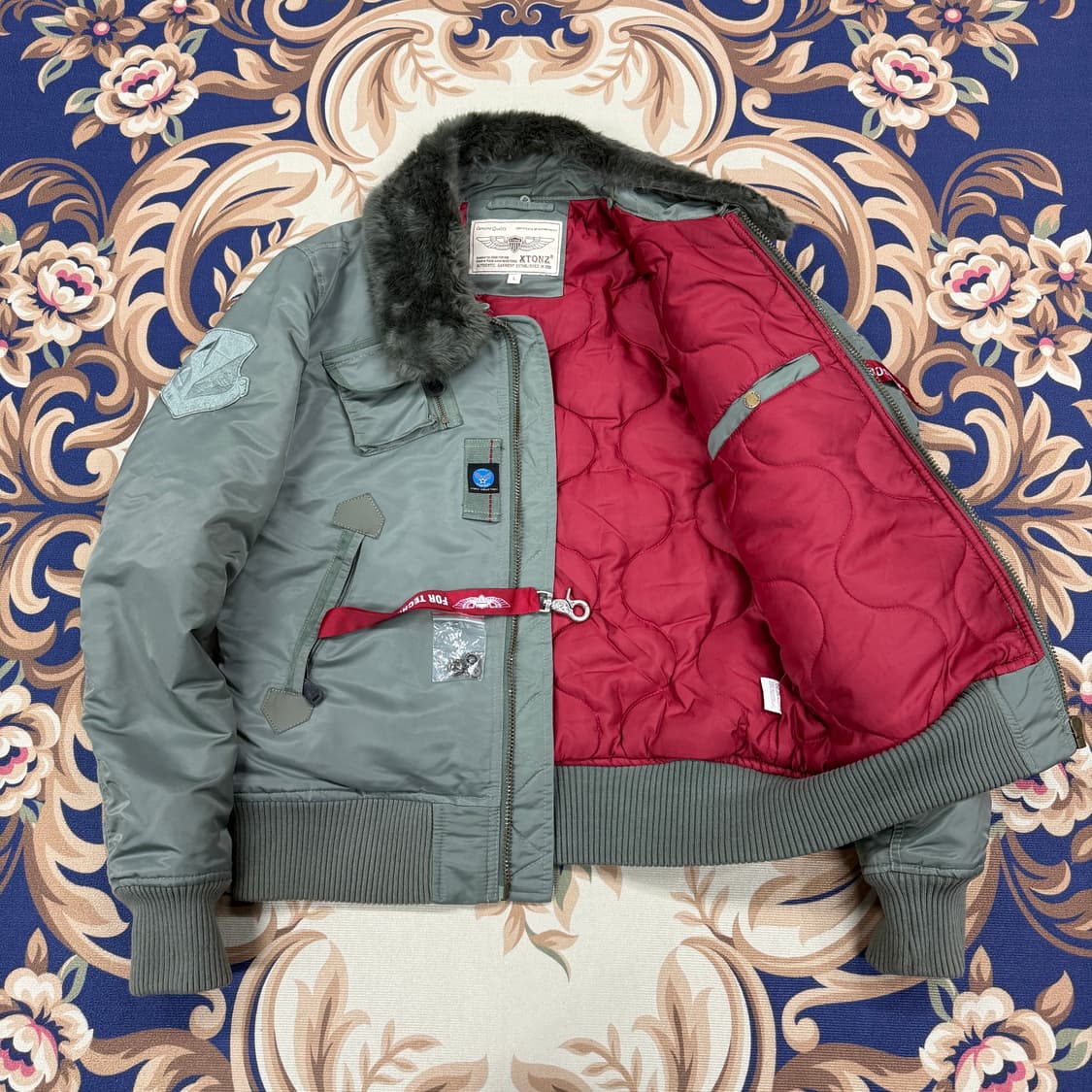 (L)엑스톤즈 XTONZ U.S파일럿 항공점퍼(올리브) 상품이미지3