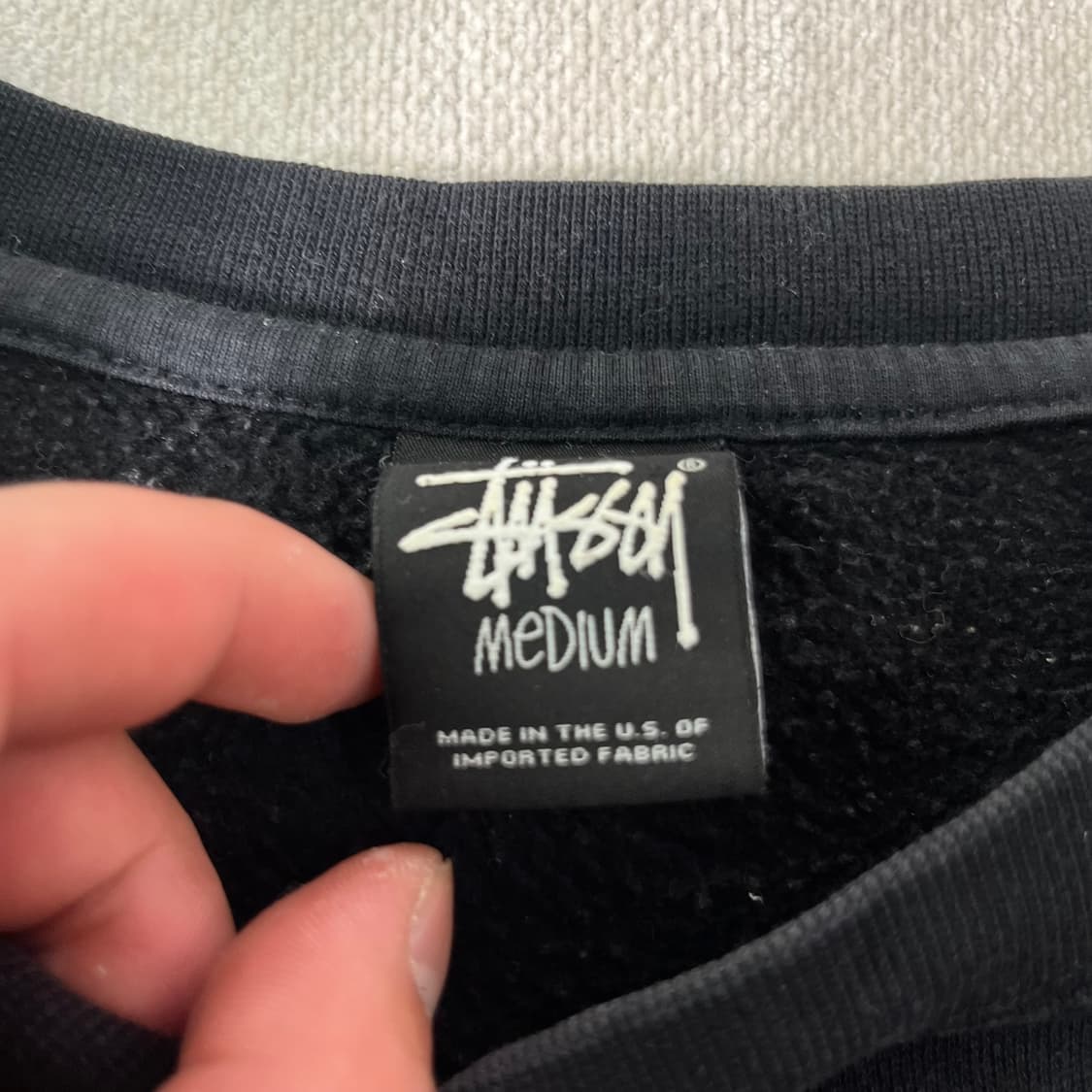 100 스투시 월드투어 블랙 맨투맨 상품이미지4