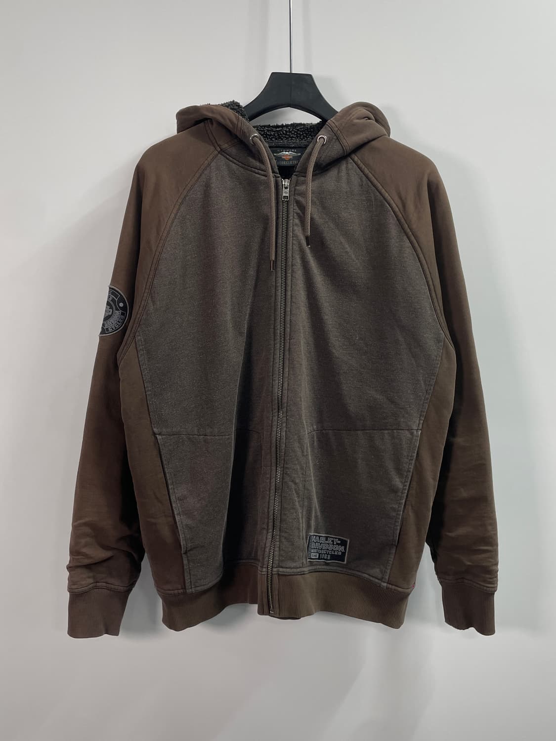 할리데이비슨 빅로고 쉐르파 후드집업 (on.135) 상품이미지2