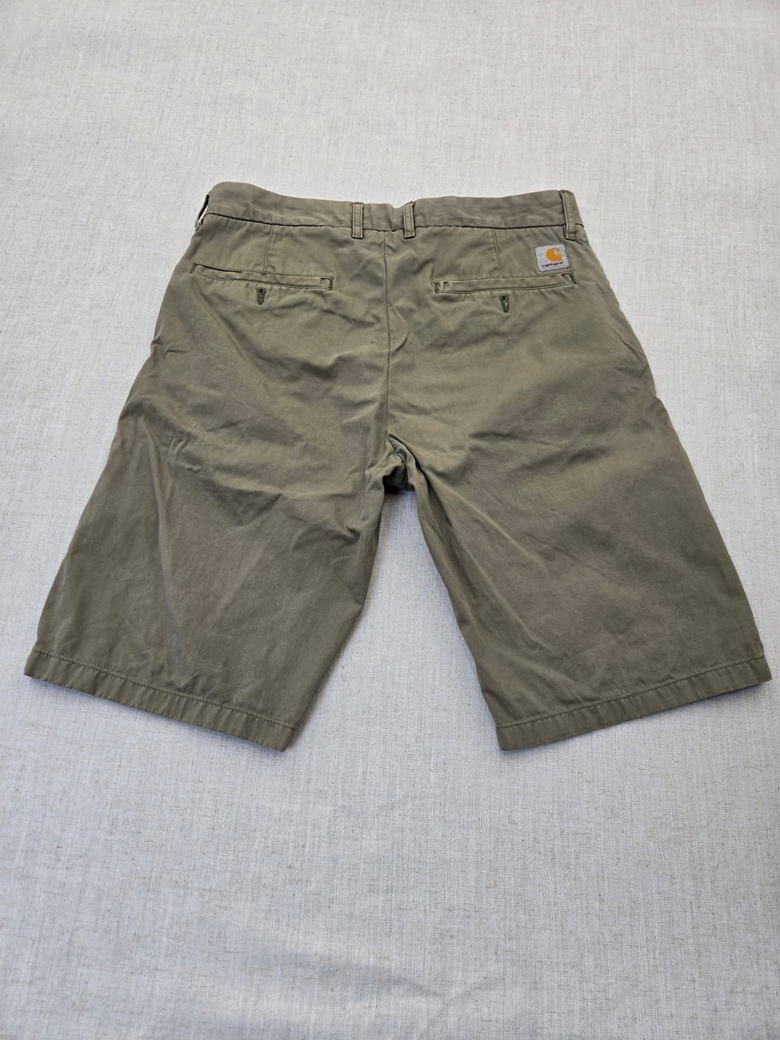 칼하트 카키색 면 반바지 숏팬츠 상품이미지2