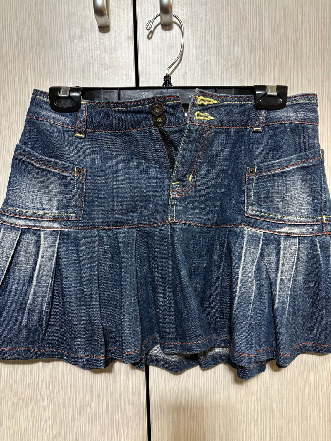 Tomboy Jeans 데님 플리츠 미니 스커트 상품이미지1