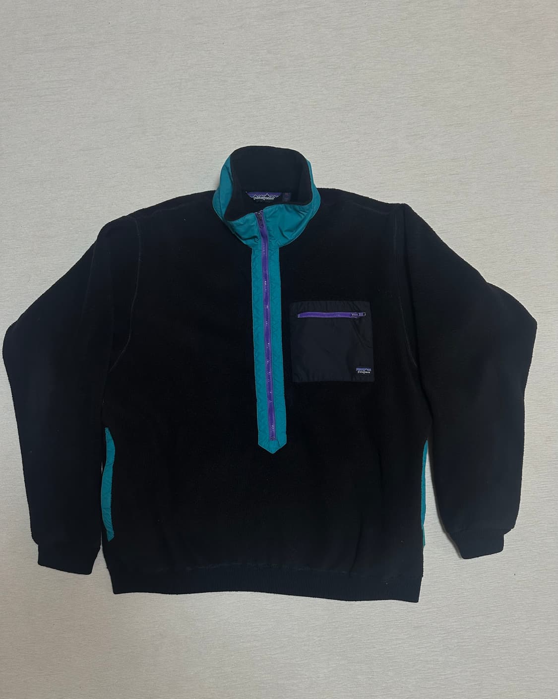 (XL)80s 파타고니아 빈티지 하프집 플리스 헤비웨이트 상품이미지1