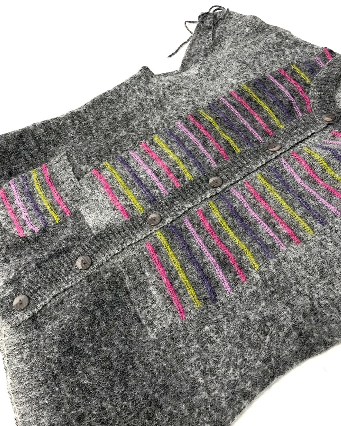 Vintage 니트 반팔 가디건  상품이미지5