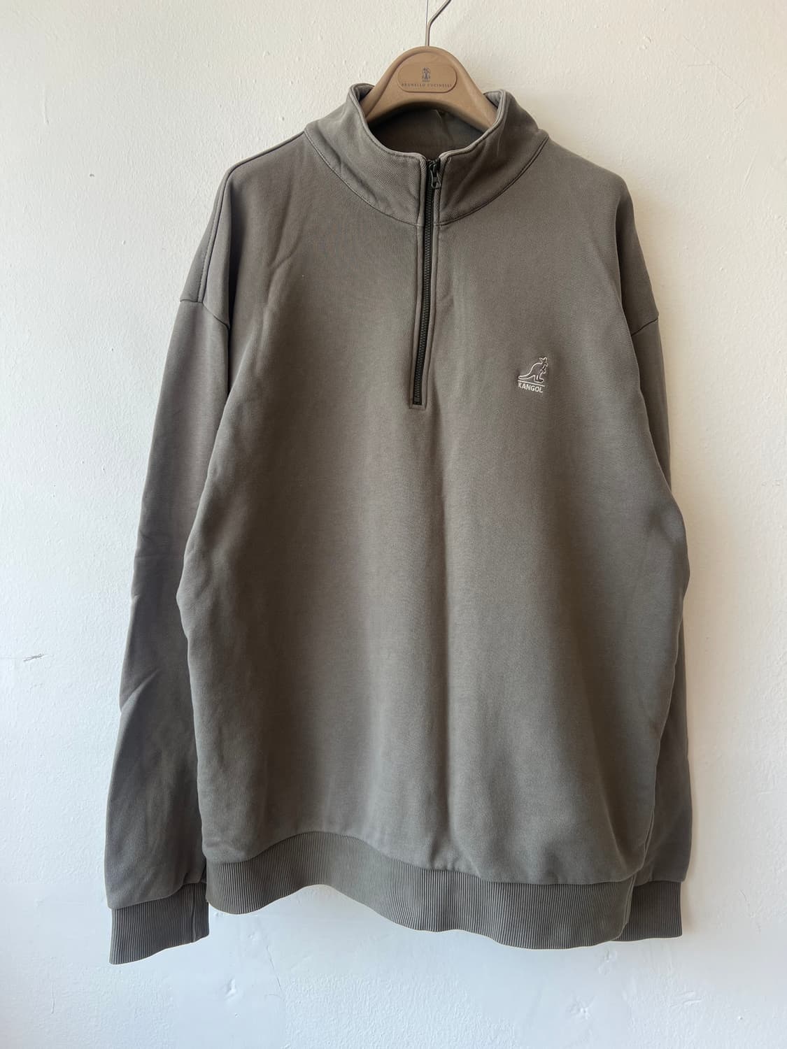 캉골 남성 카키 트레이셋업 집업티셔츠 조거팬츠 상품이미지2