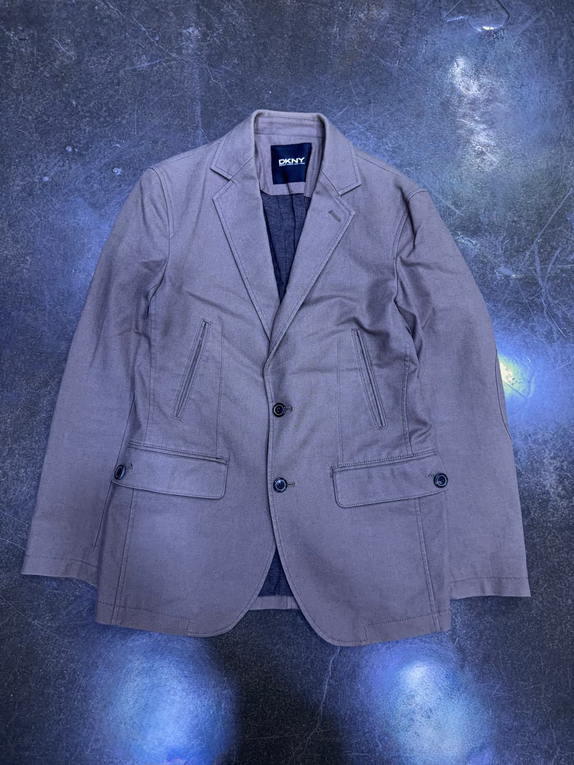 DKNY 코튼 캐쥬얼 싱글 블레이저 자켓 브라운 S 상품이미지1