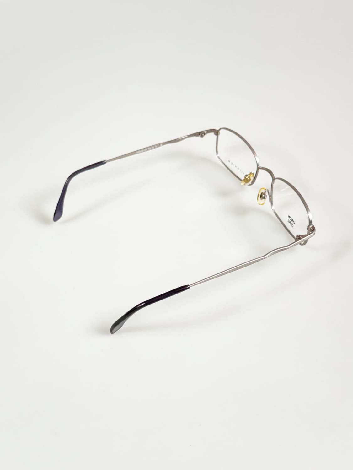 실버 티타늄 슬림 스퀘어 메탈 프레임 빈티지 안경 상품이미지4