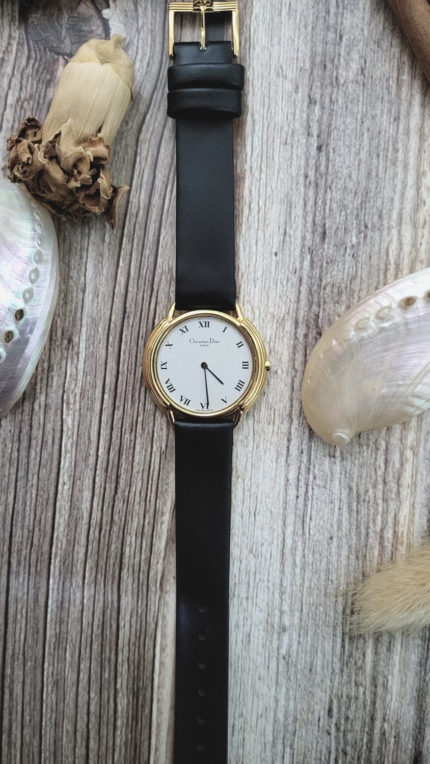 [특가상품]정품 크리스찬디올 골드 3단 라운드 남여공용 시계 상품이미지5
