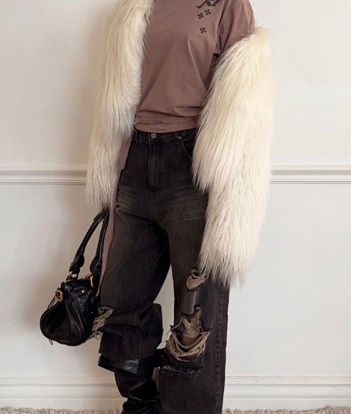 Noice Tie Long Sleeve Top Brick Brown 상품이미지2