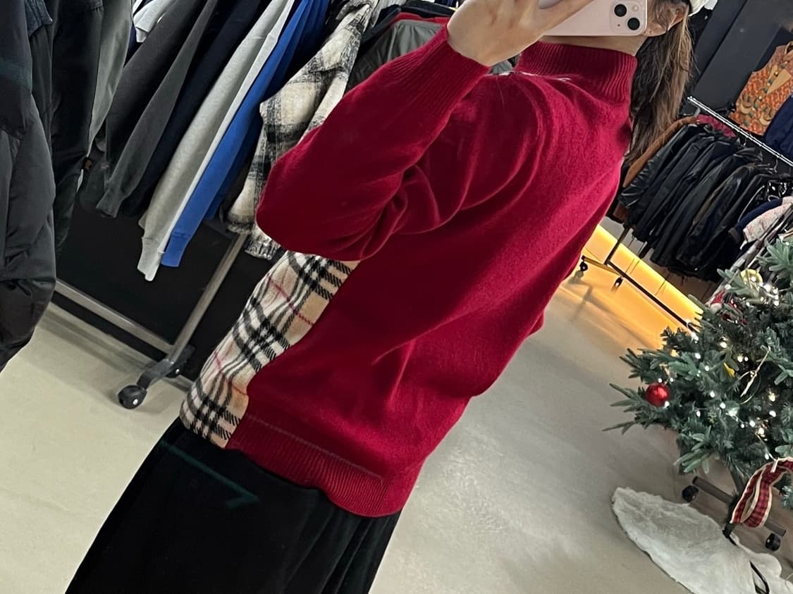 버버리 노바체크 니트 집업 상품이미지3