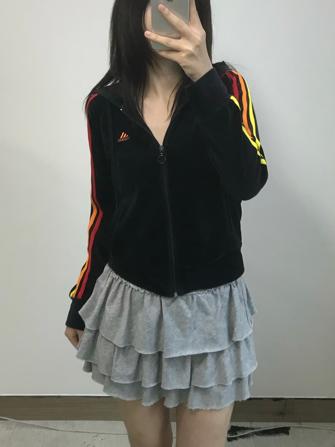 아디다스 벨루어 후드집업 상품이미지1