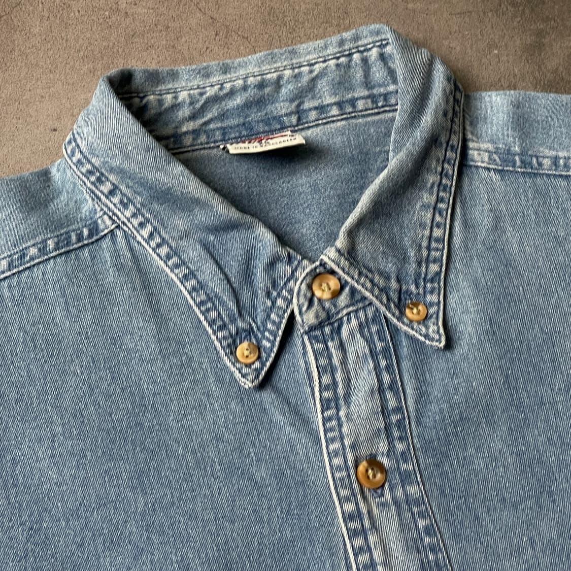 TRUE FAN 빈티지 다운버튼 코튼 데님 셔츠 A00610 상품이미지2