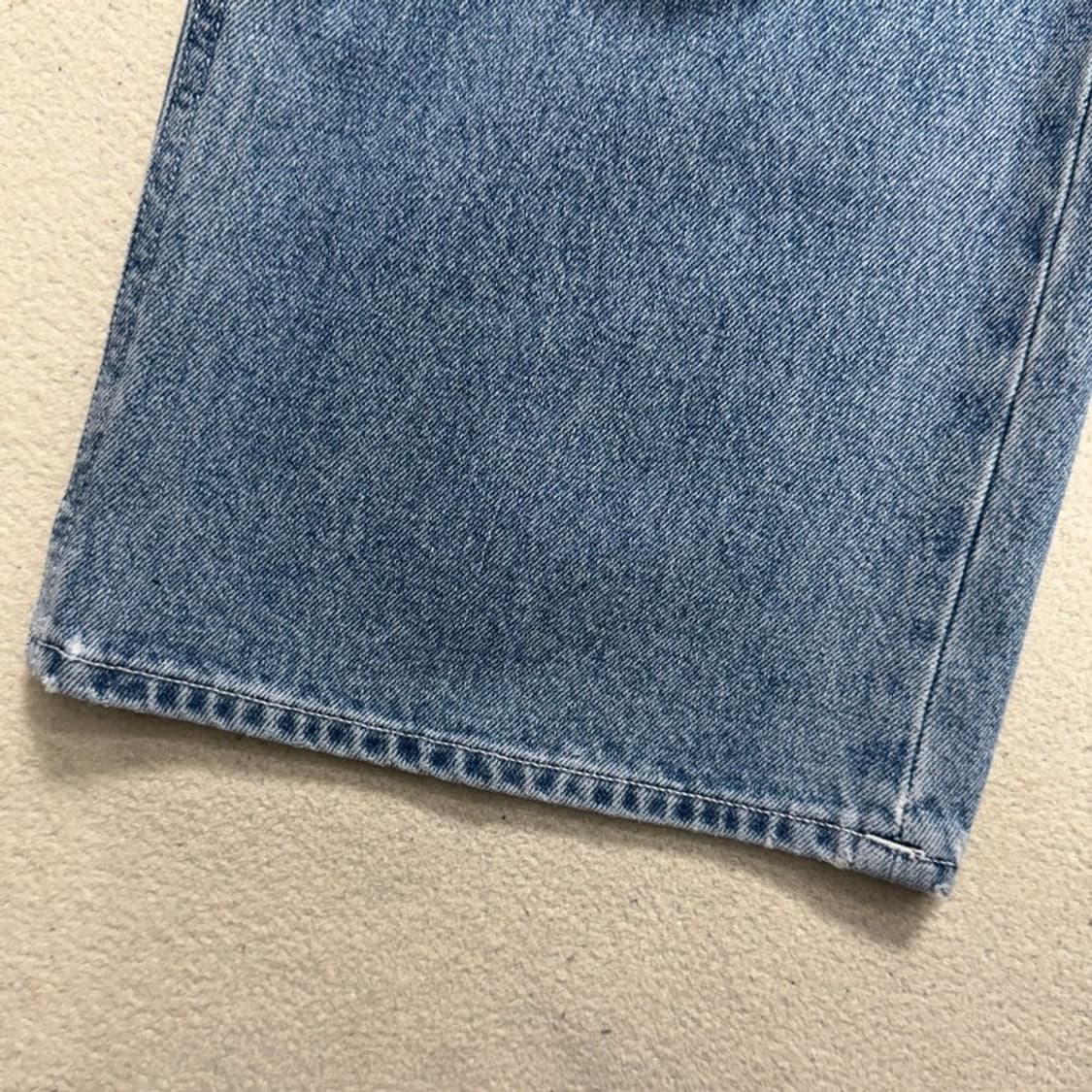 새상품 브론 울림 와이드 데님 팬츠 중청 S 상품이미지6