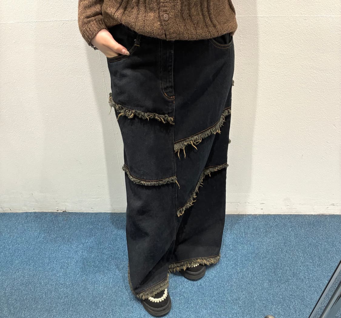 빈티지 데님 롱스커트 상품이미지1