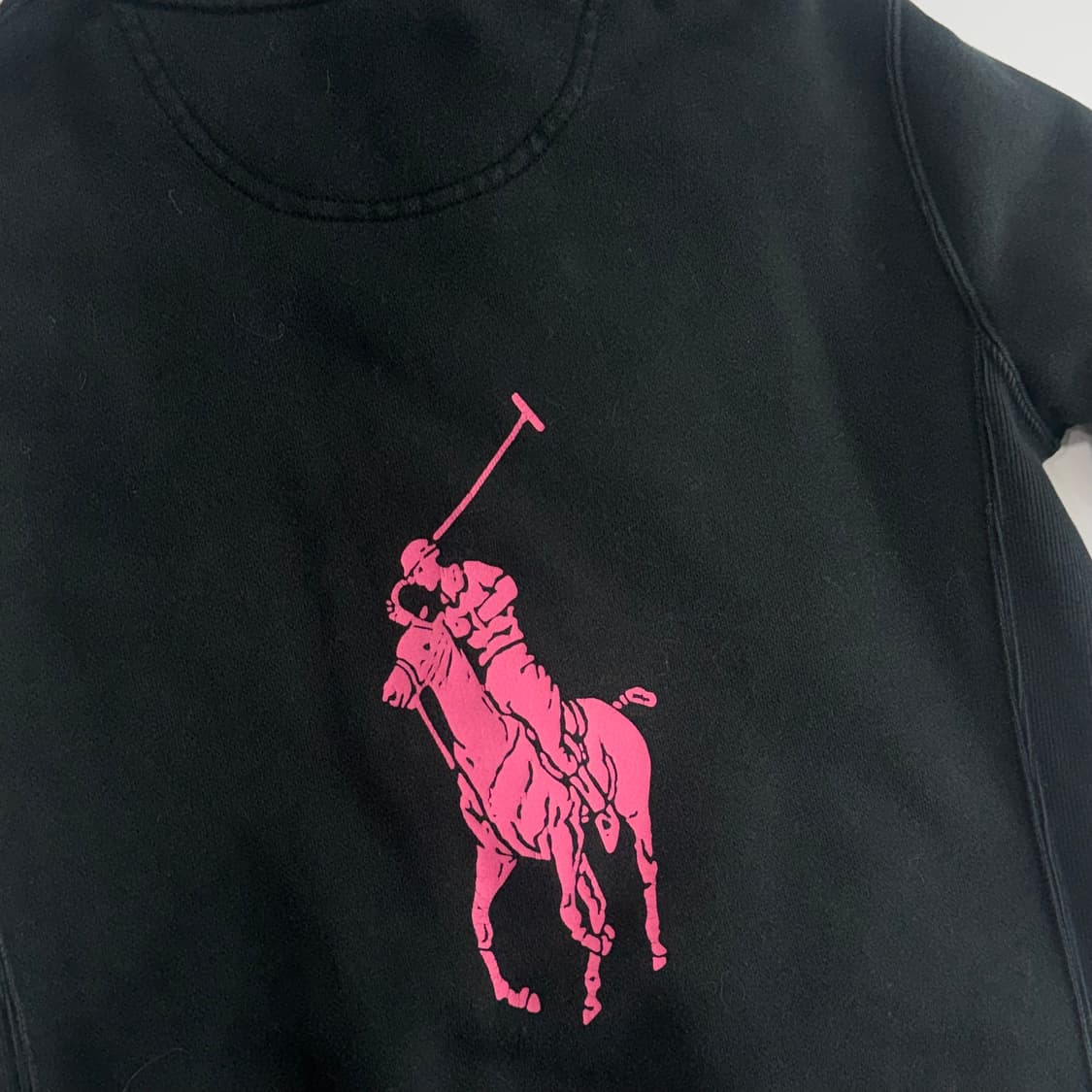 Polo 폴로 백 핑크 빅포니 블랙 후드집업 상품이미지4