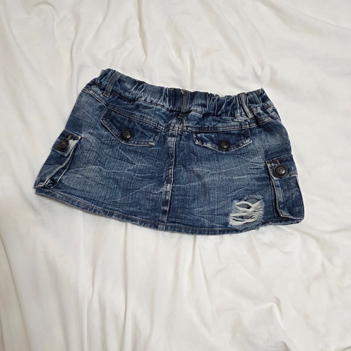 Dig deep 지퍼 카고 데님 스커트  y2k 오네갸루 d.i.a 상품이미지2