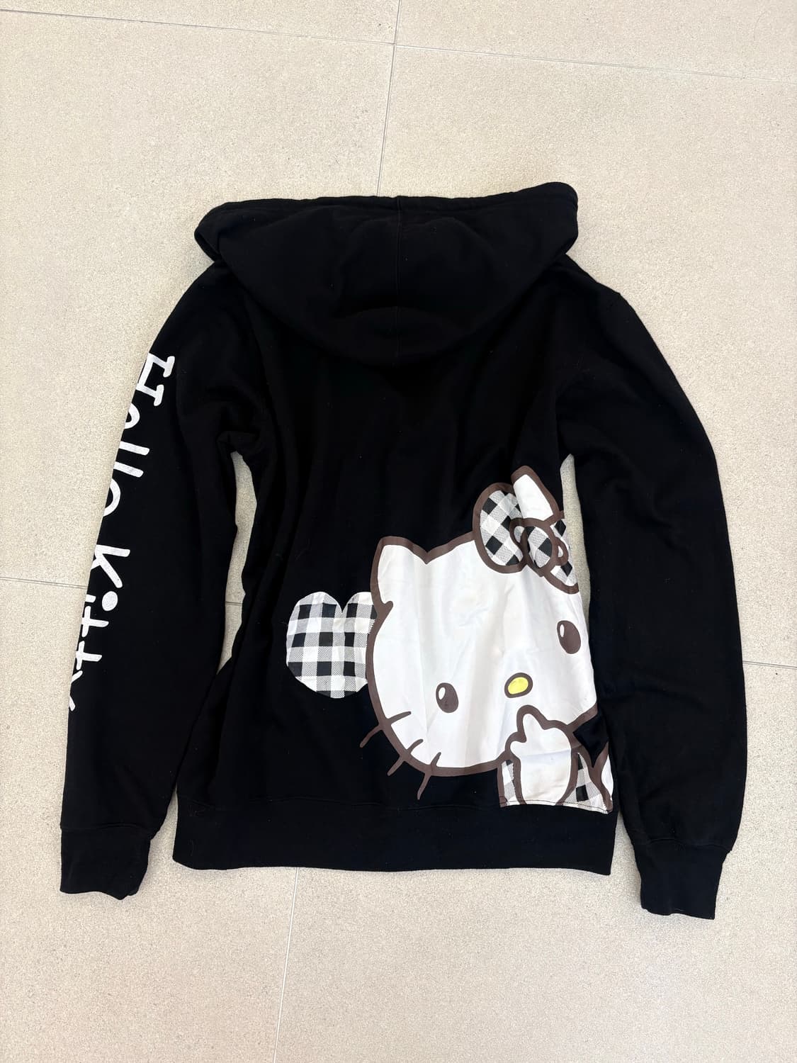 체크 키티 후드집업 상품이미지1