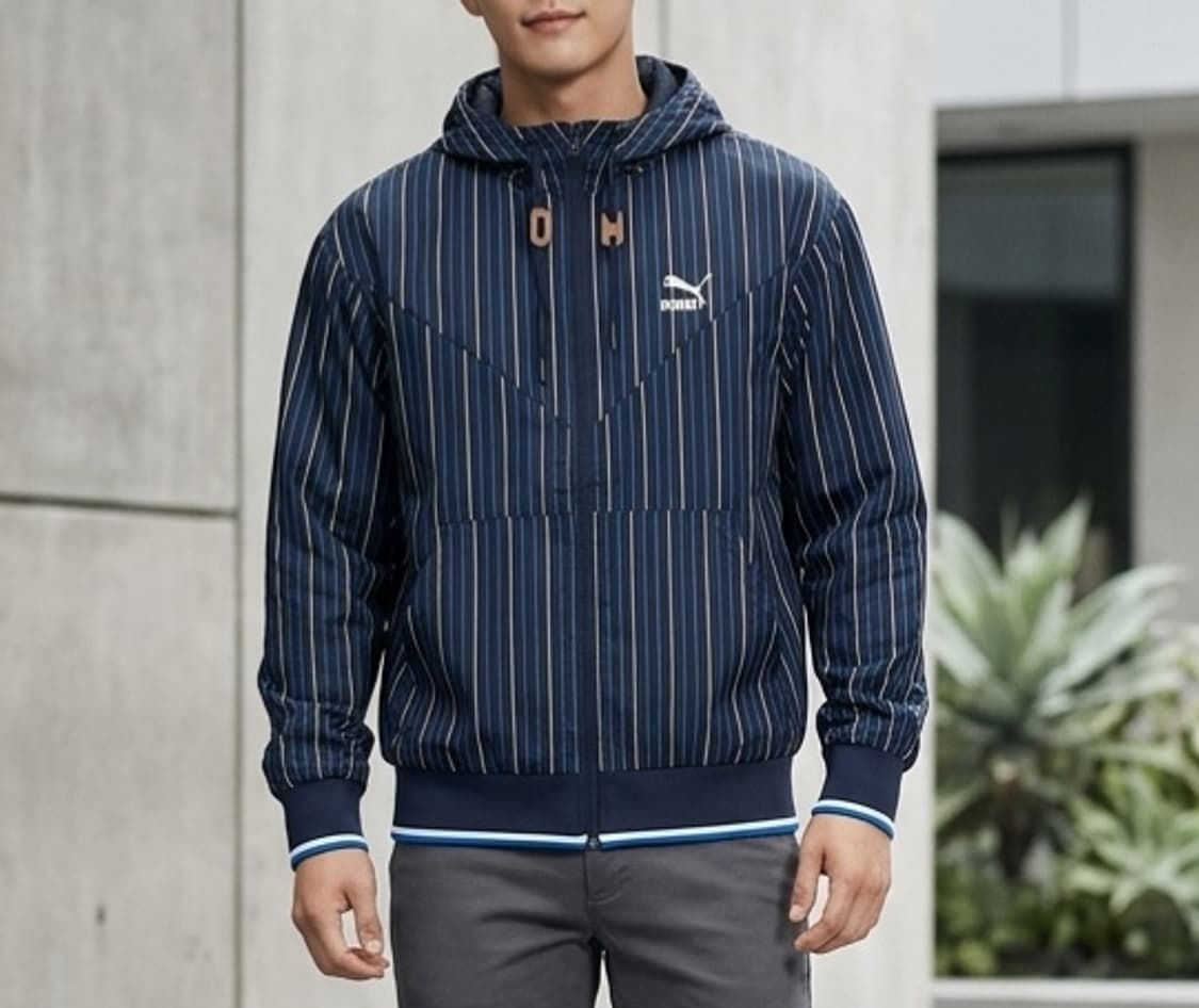 [100]푸마 스트라이프 후드 바람막이 상품이미지1