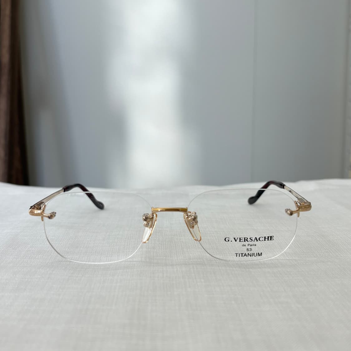 VERSACHE 사각 골드 무테 상품이미지1
