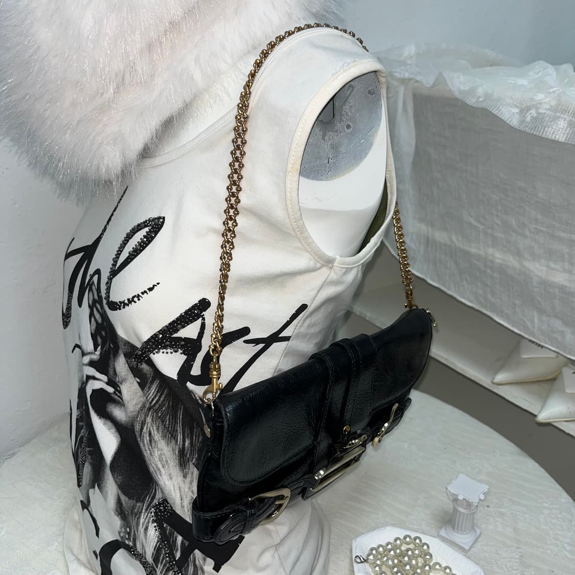 빈티지 버클 체인 숄더백 상품이미지3