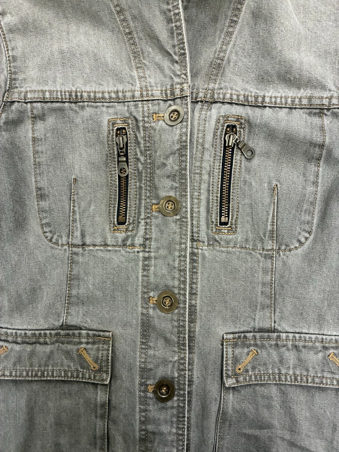 L)Comme Ca Ism 빈티지 여성 지퍼 디테일 데님자켓 상품이미지5
