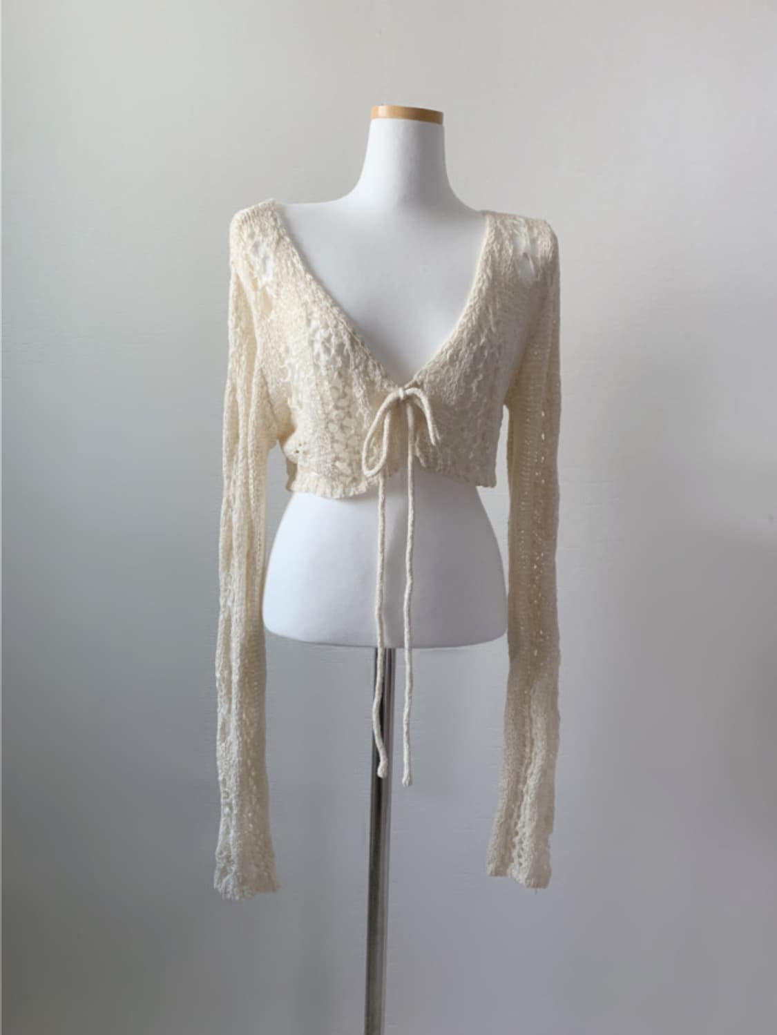 스젠 아이보리 가디건 Buruna Net Strap Cardigan 상품이미지4