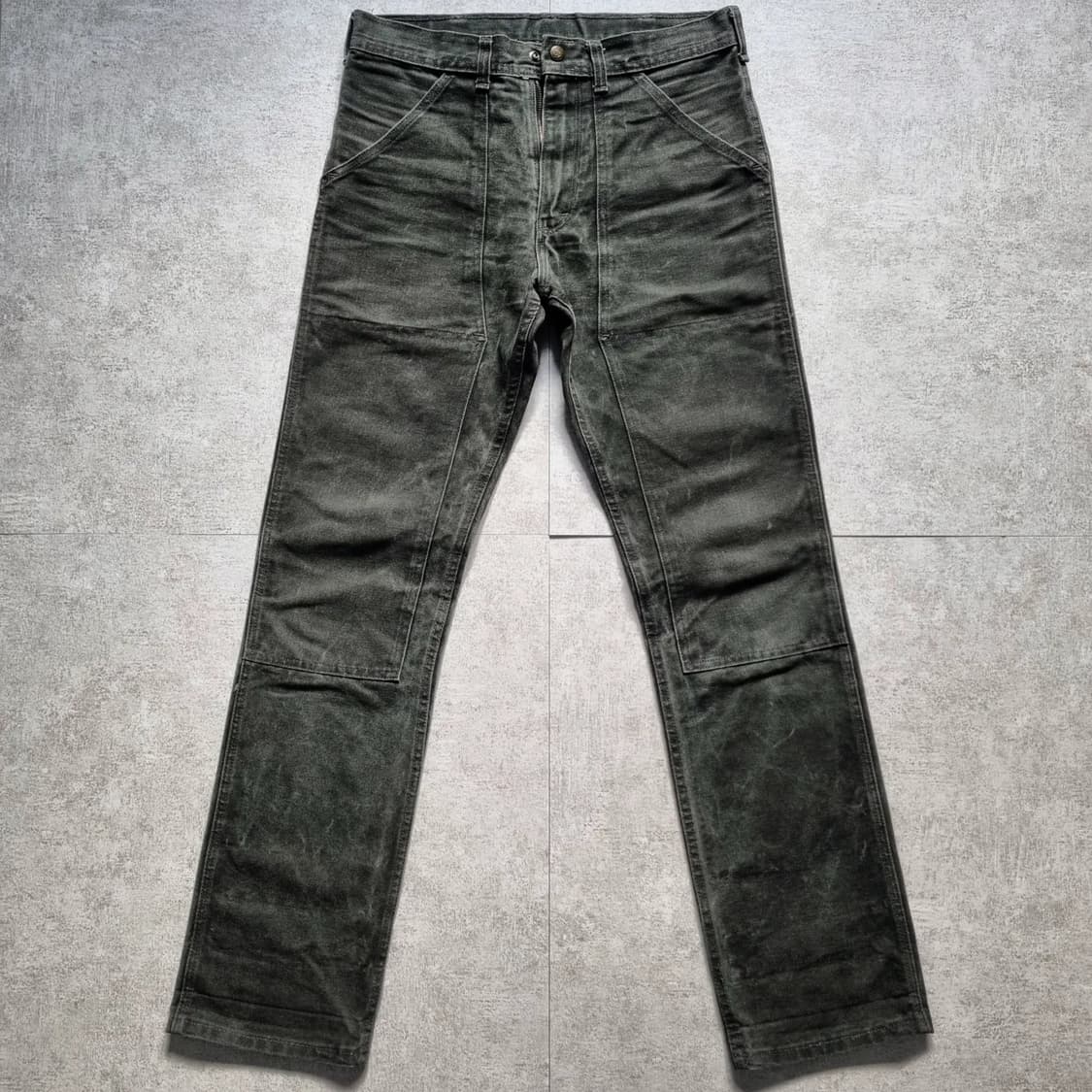 80s USA Gung Ho 더블니 스트레이트 팬츠 32/32 상품이미지2