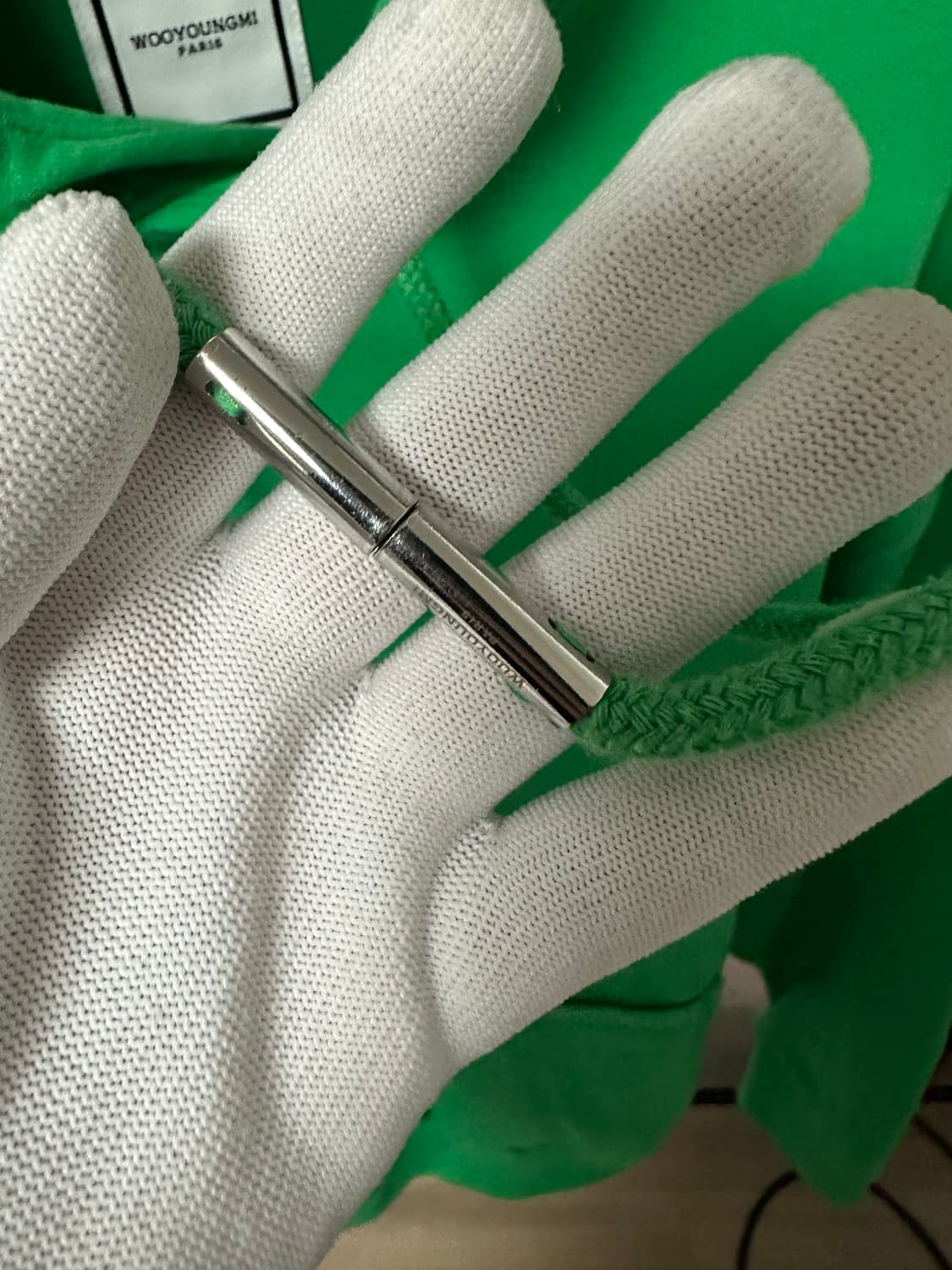 우영미 튤립 백로고 후드티 그린 (50) 상품이미지5