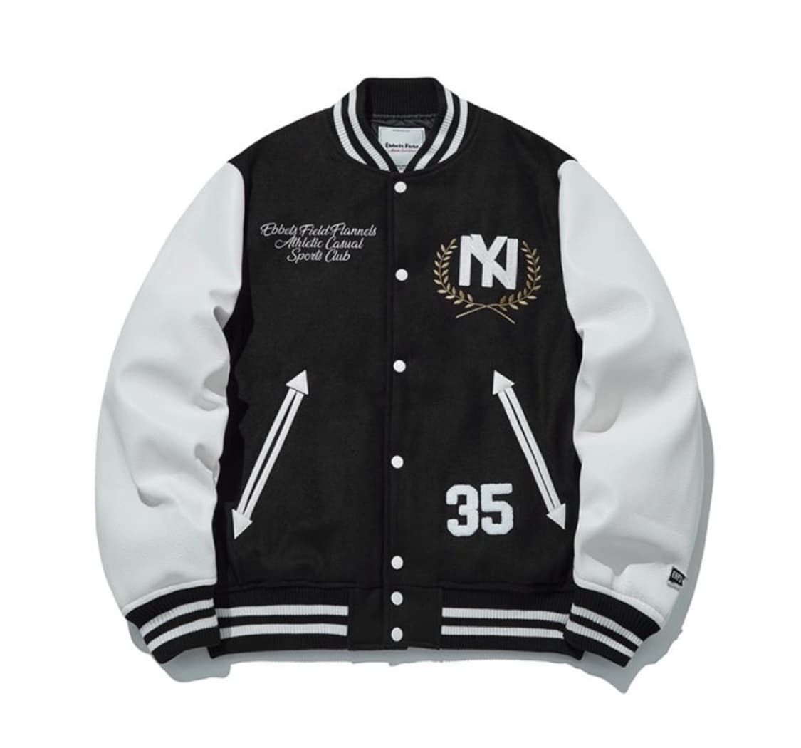 1935 브루클린 이글스 바시티 자켓 블랙 상품이미지1