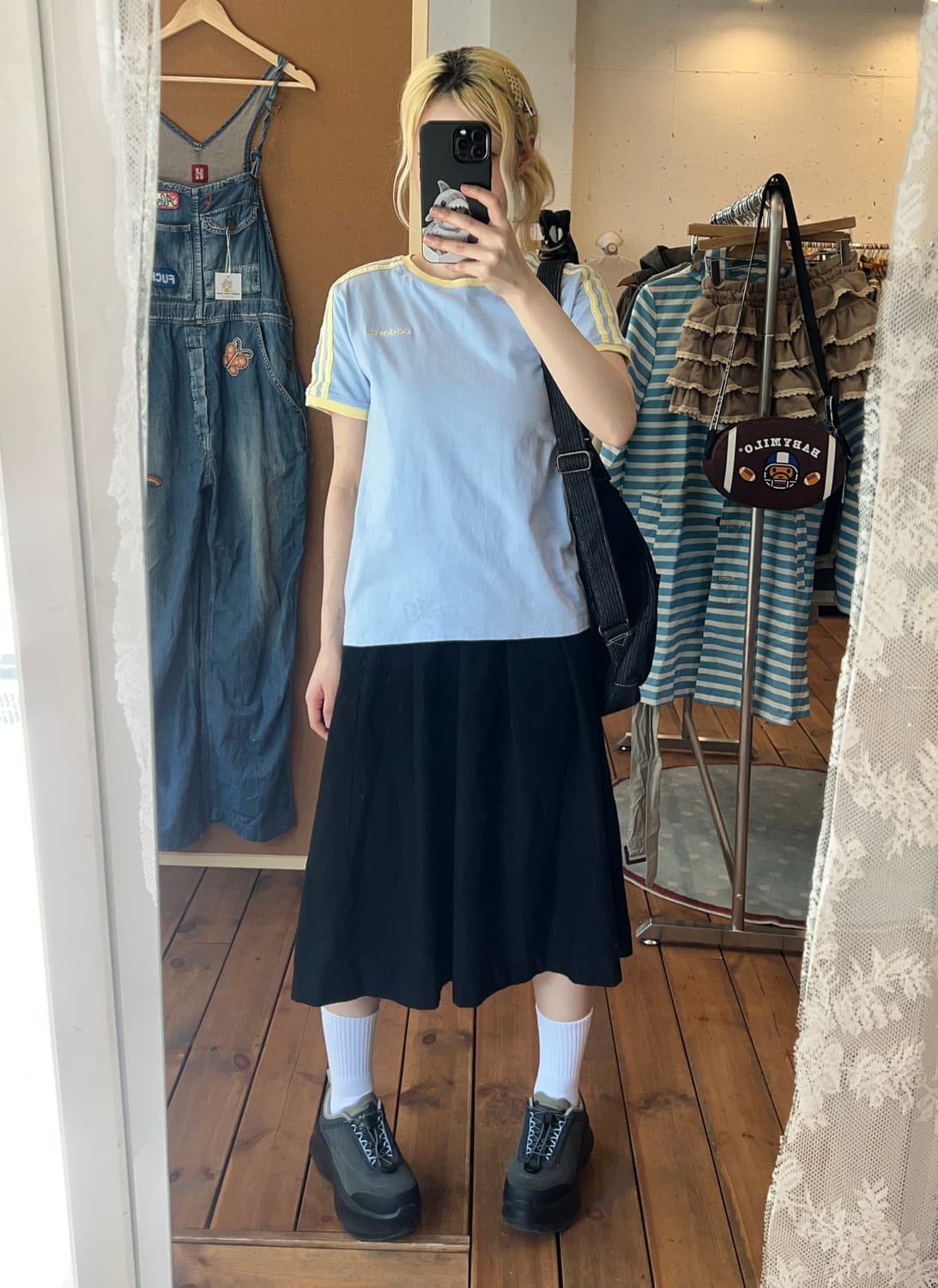 아디다스 스카이블루 옐로우 반팔 상품이미지4