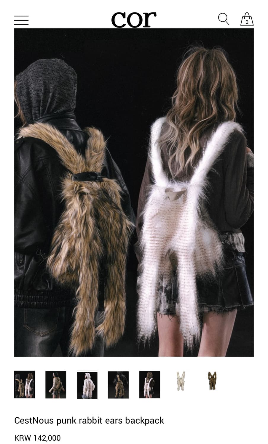 CestNous punk rabbit ears backpack  상품이미지2