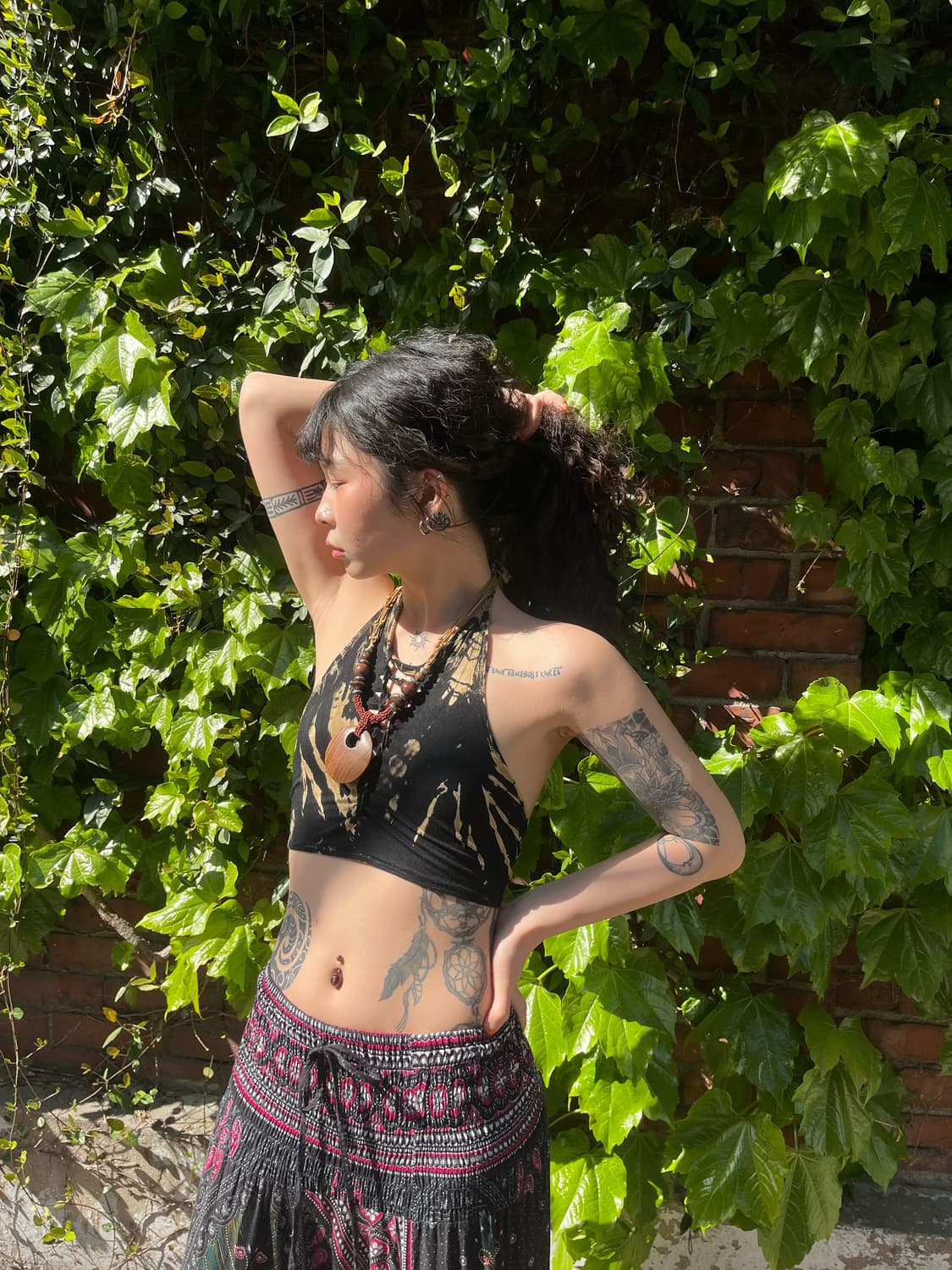 히피 타이다이 트임 홀터넥 상품이미지4