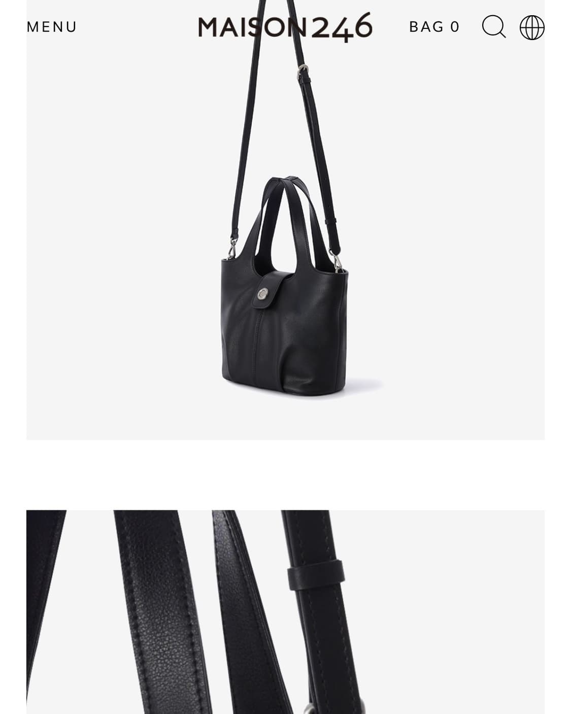 메종246 onde 블랙숄더백 상품이미지3