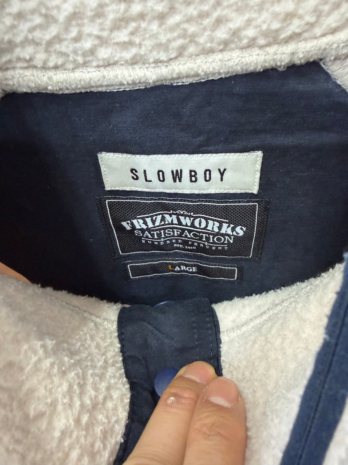 정품) 프리즘웍스 오버사이즈 아노락 후리스 자켓 L 상품이미지6