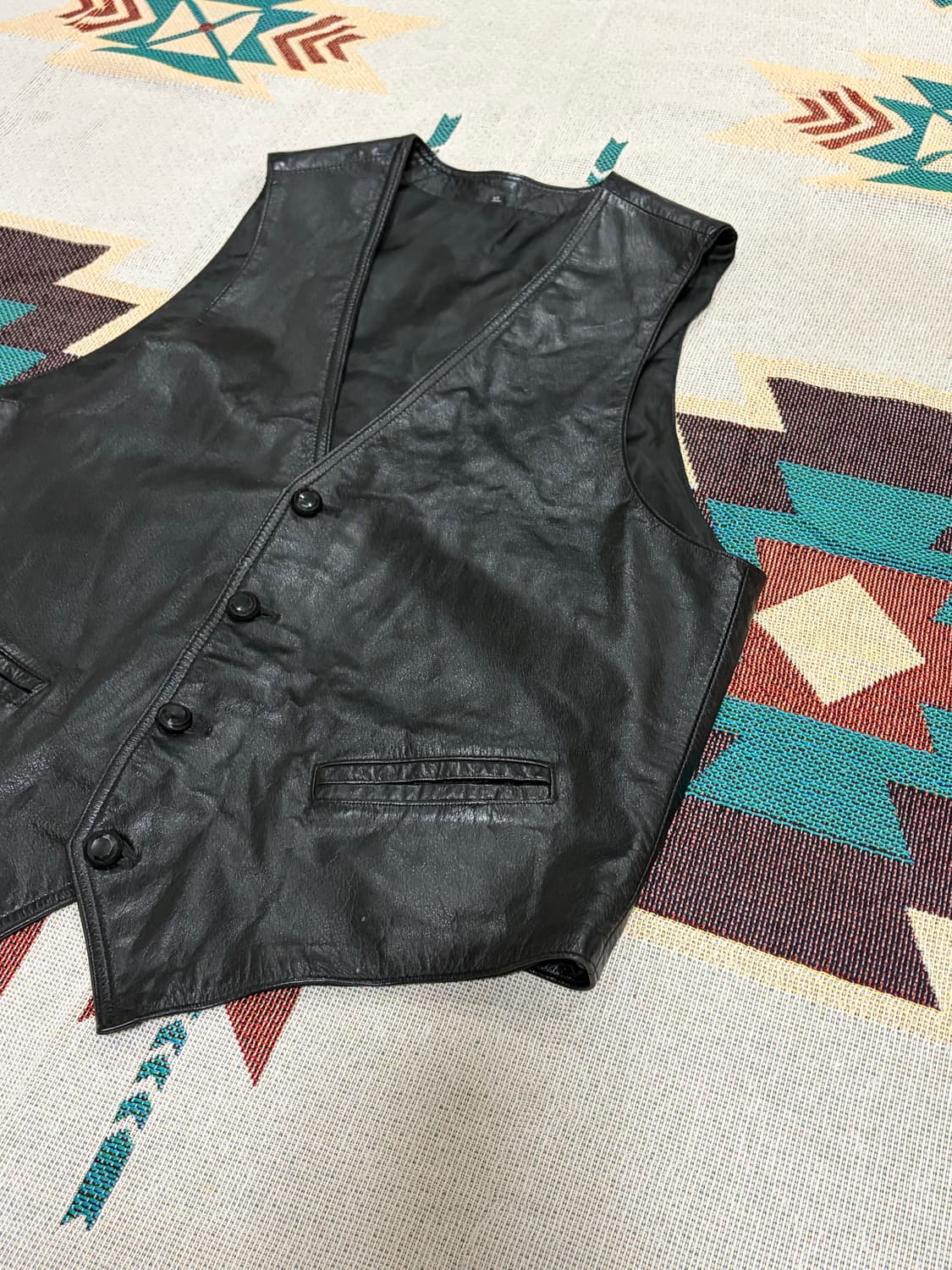 Real leather ruby western dressy vest 상품이미지2