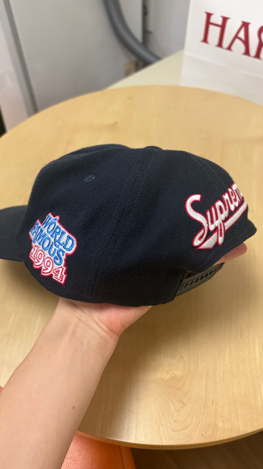 슈프림 월드 페이머스 6패널 s 로고 navy 상품이미지2