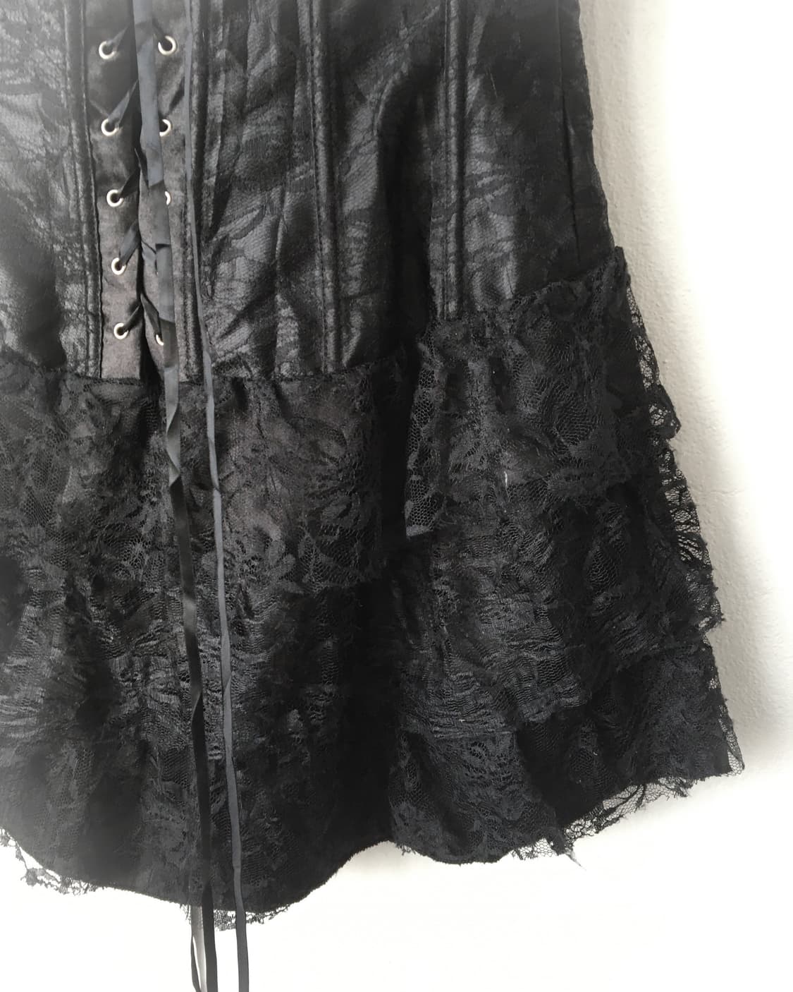 Lace lace up corset onepiece 상품이미지5