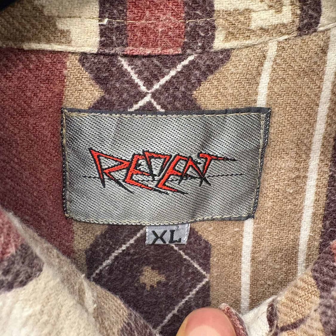 빈티지 아즈텍 패턴 헤비 울 웨스턴 포켓 셔츠 N496 상품이미지7