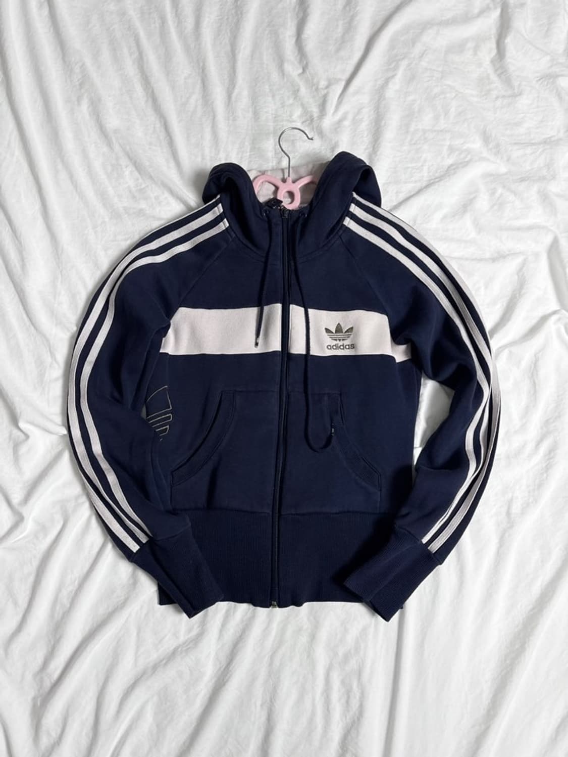 아디다스 네이비 y2k 후드집업 상품이미지2