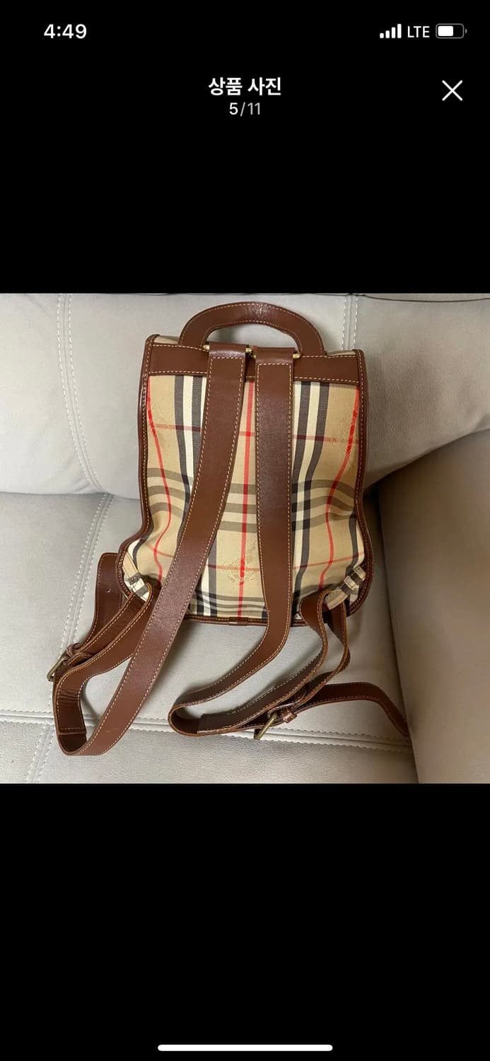 버버리 BURBERRY 정품 레더 백팩 카디널레드 프라다 명품  상품이미지4