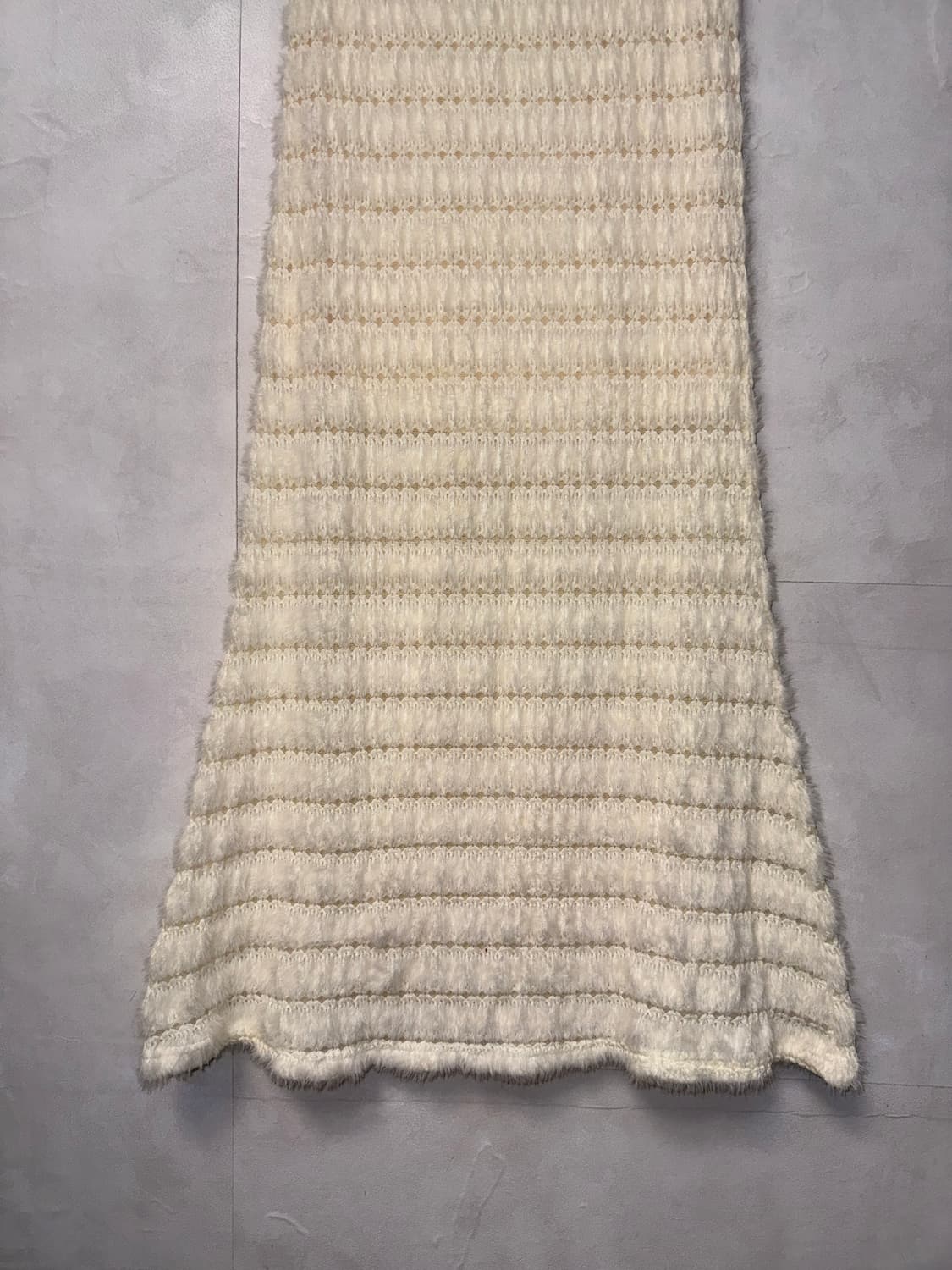 Ivory grunge fur knit maxi mermaid skirt 상품이미지3