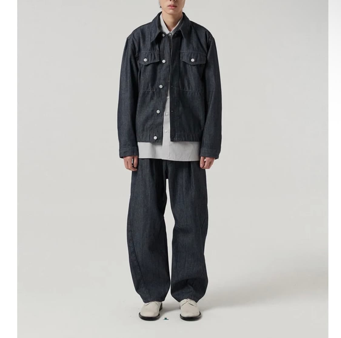 [새상품]르마드 커브드 와이드 데님 팬츠 상품이미지2