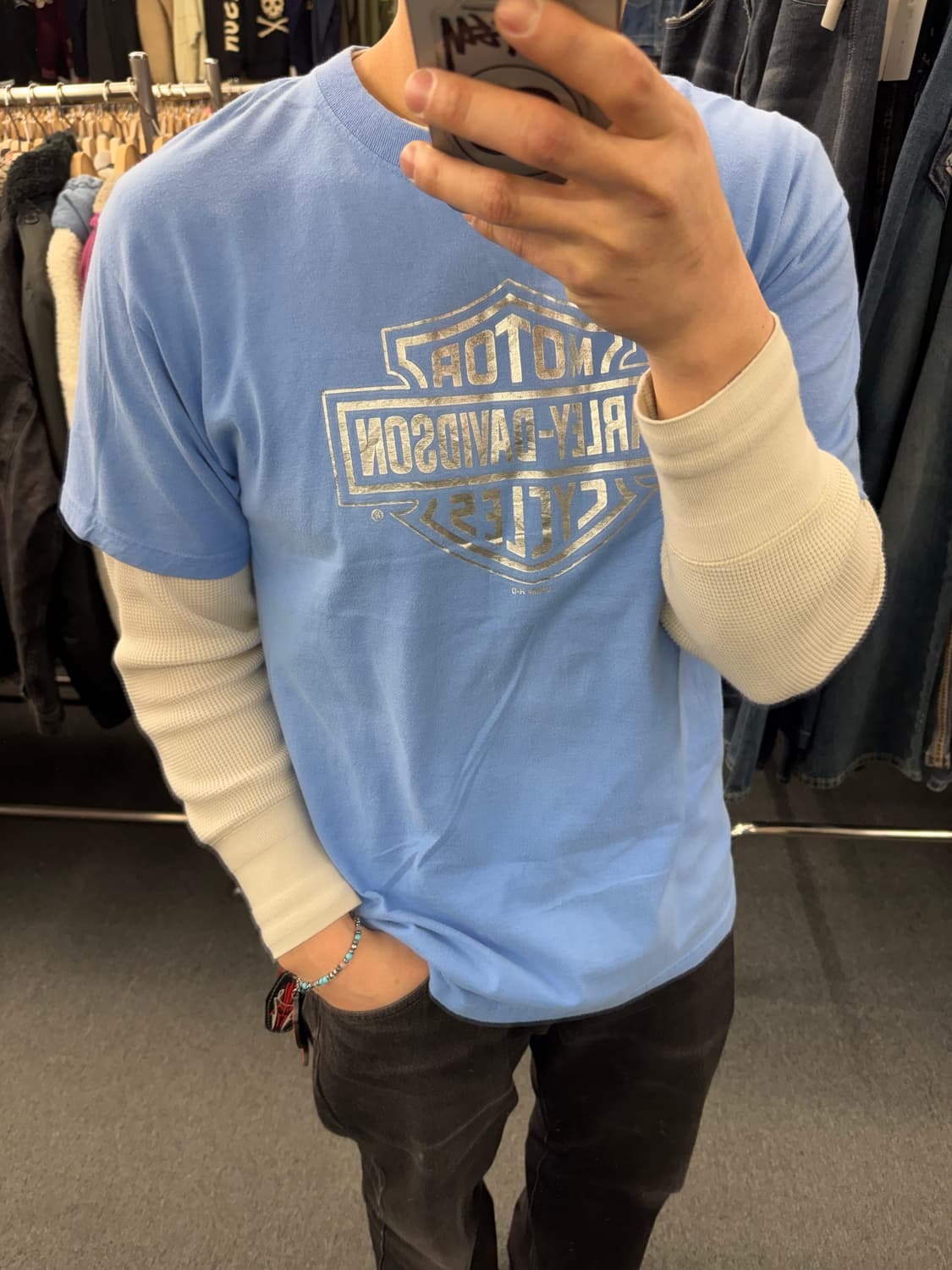 L)할리데이비슨 빈티지 프린팅 Kentucky 반팔 상품이미지1